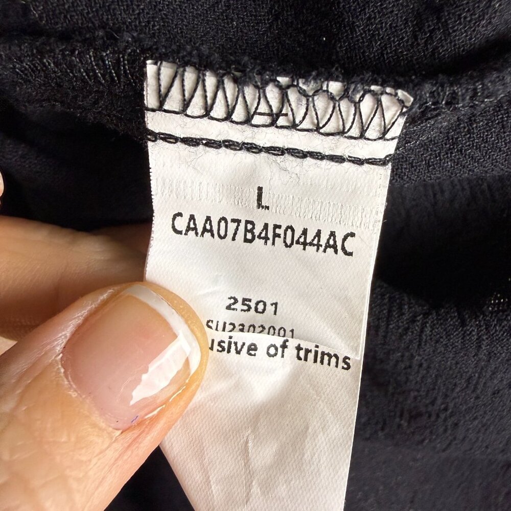 Cupshe Sleeveless Mini Dress or Tunic, Black Sz L, Button Details Create V Neck - Picture 11 of 12